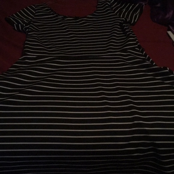 Striped Black and White Dress - Picture 2 of 3
